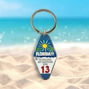 “FLORIDA!!!” TTPD Inspired Enamel Keychain (Taylor Swift & Florence)